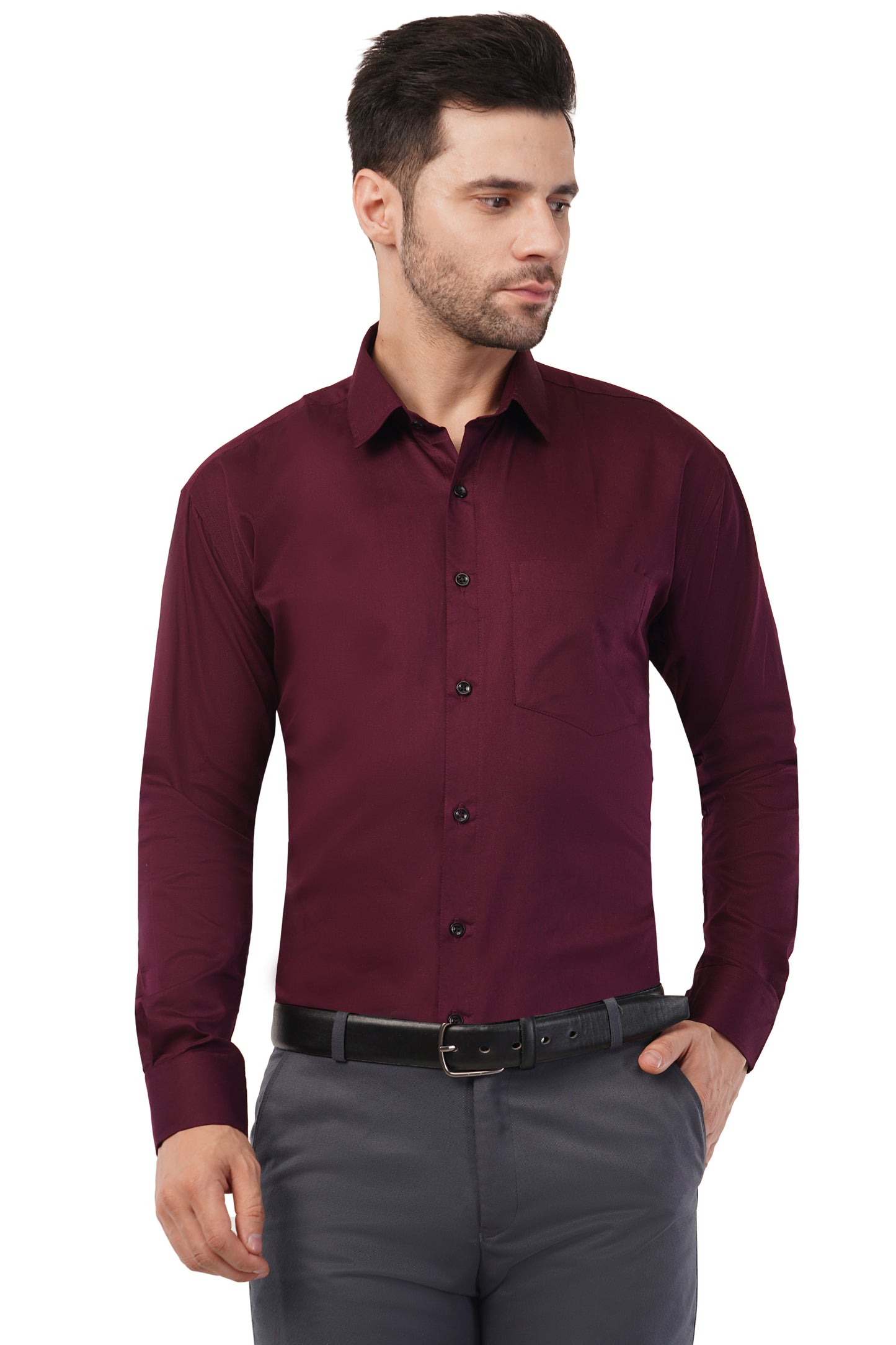 Men's solid formal shirt