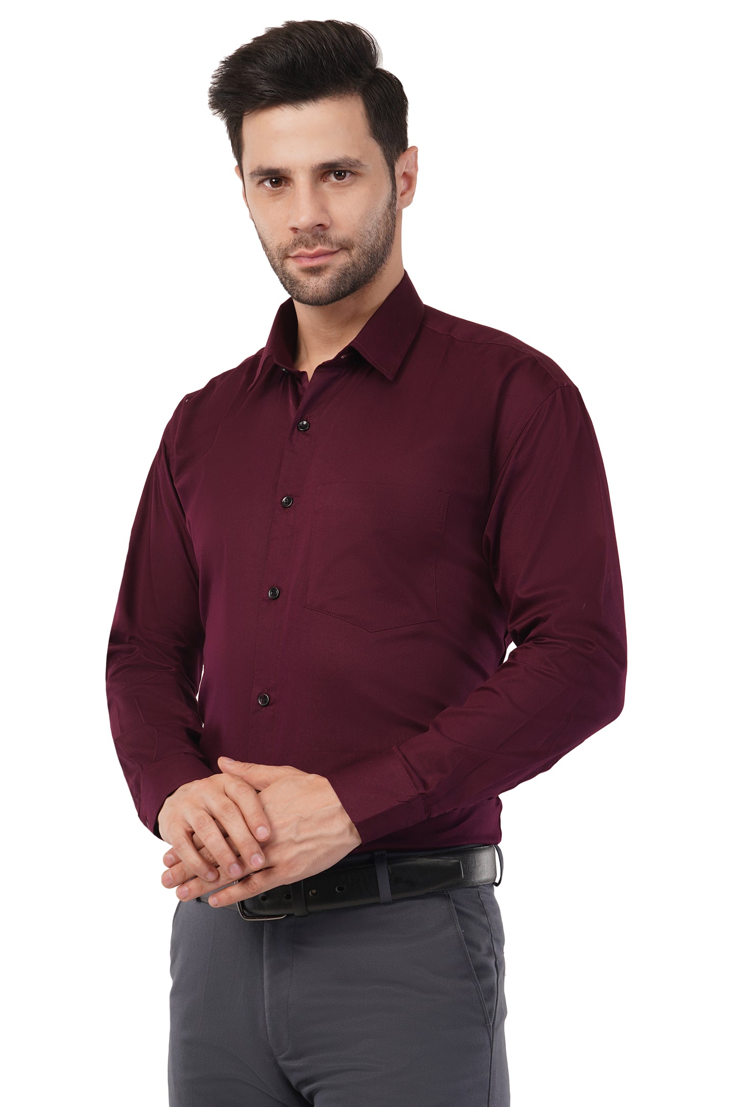 Men's solid formal shirt