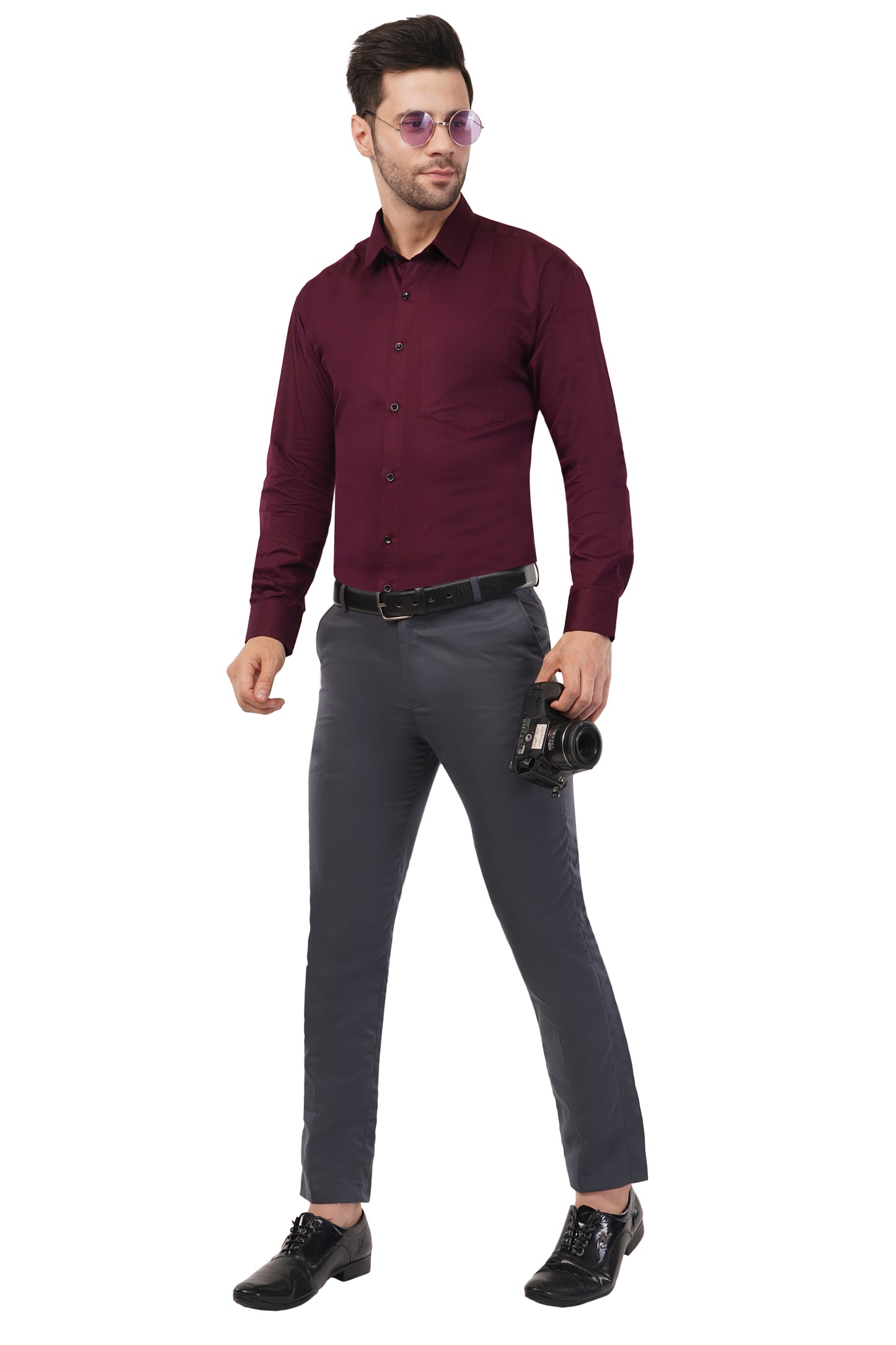 Men's solid formal shirt