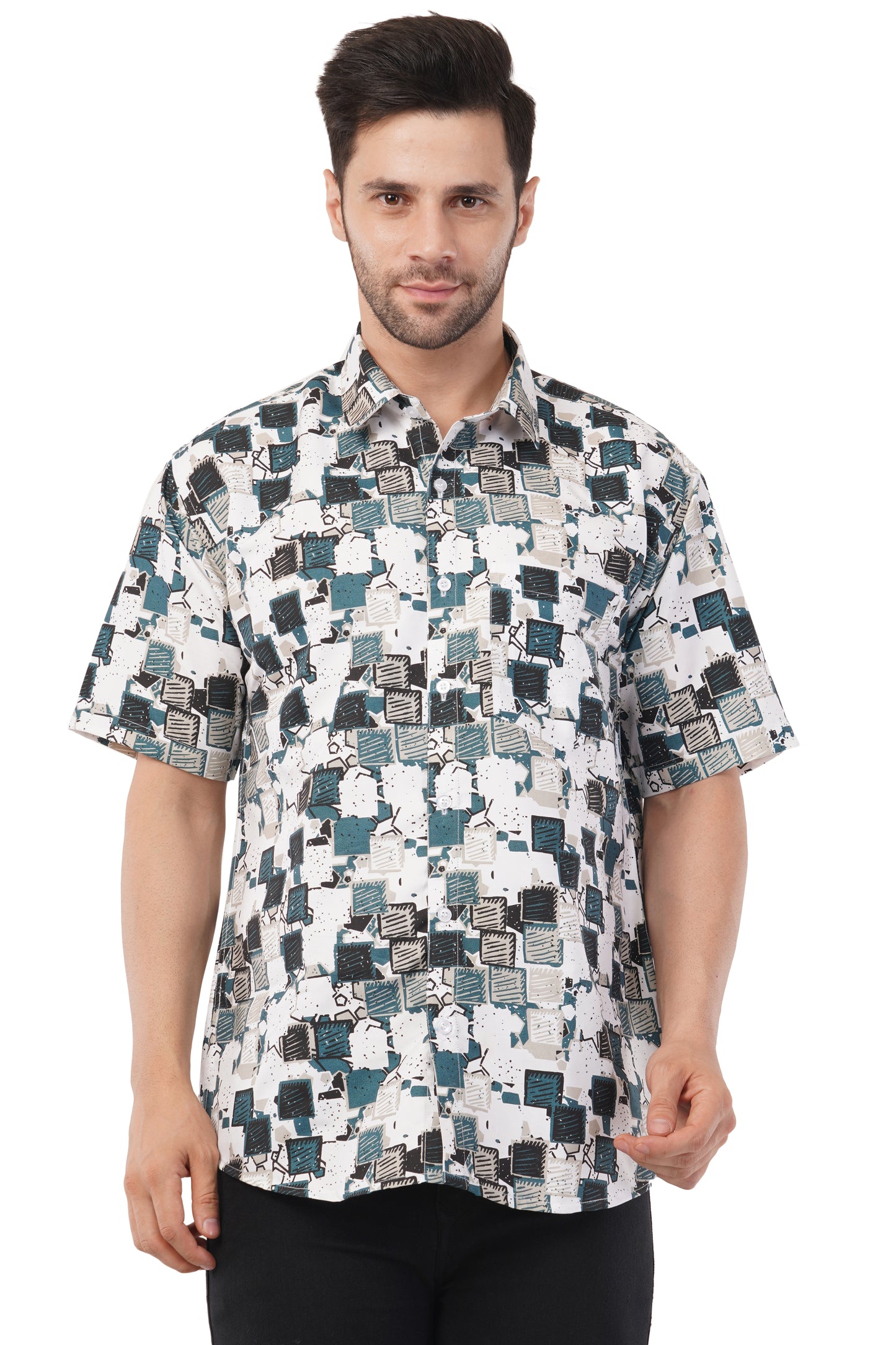 Men's Multi-Colour Printed Shirt