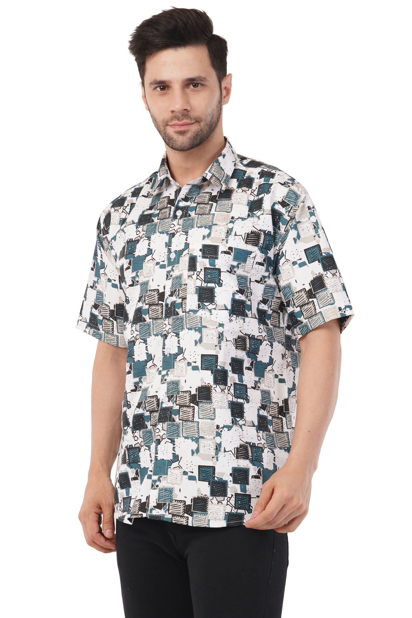 Men's Multi-Colour Printed Shirt