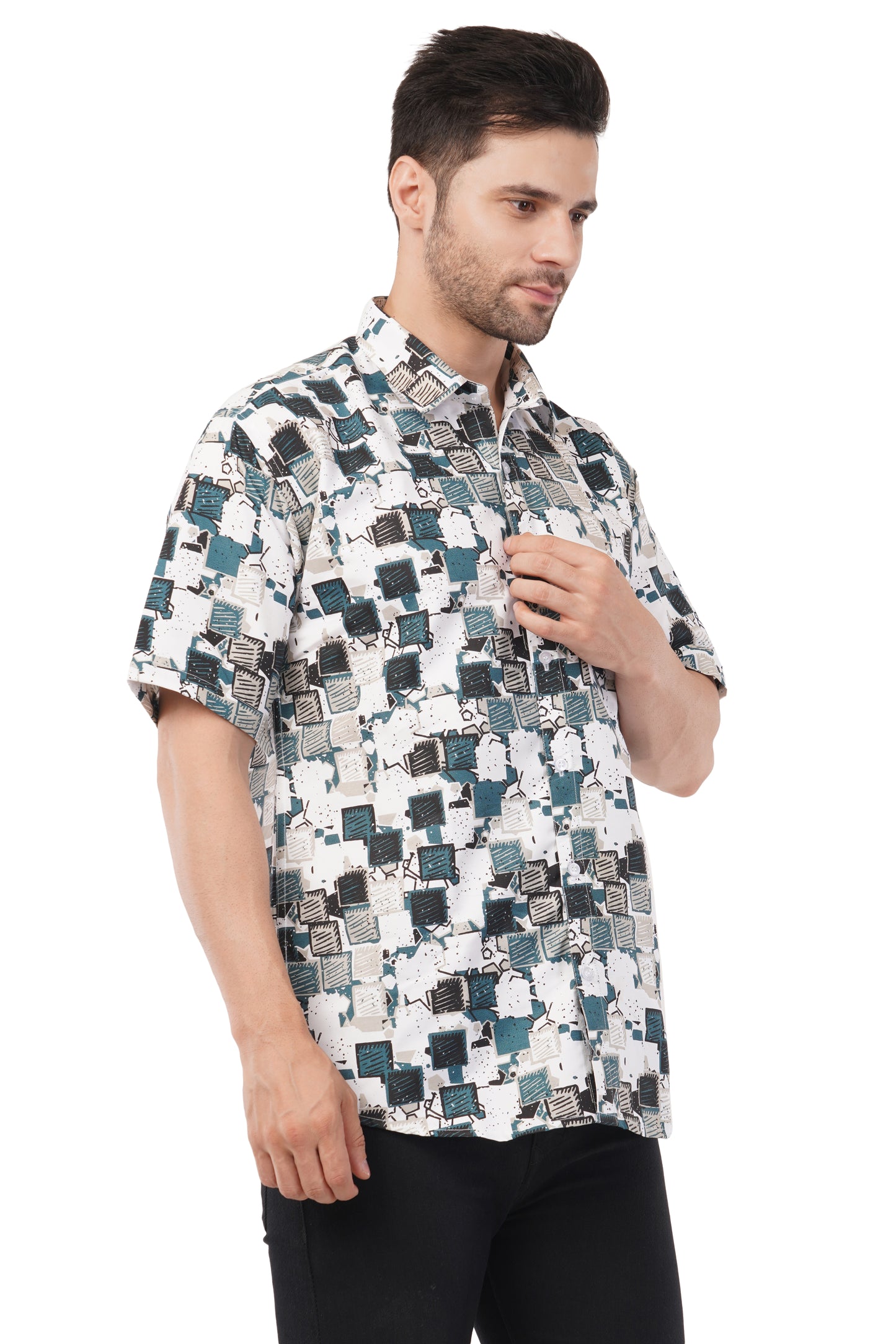 Men's Multi-Colour Printed Shirt