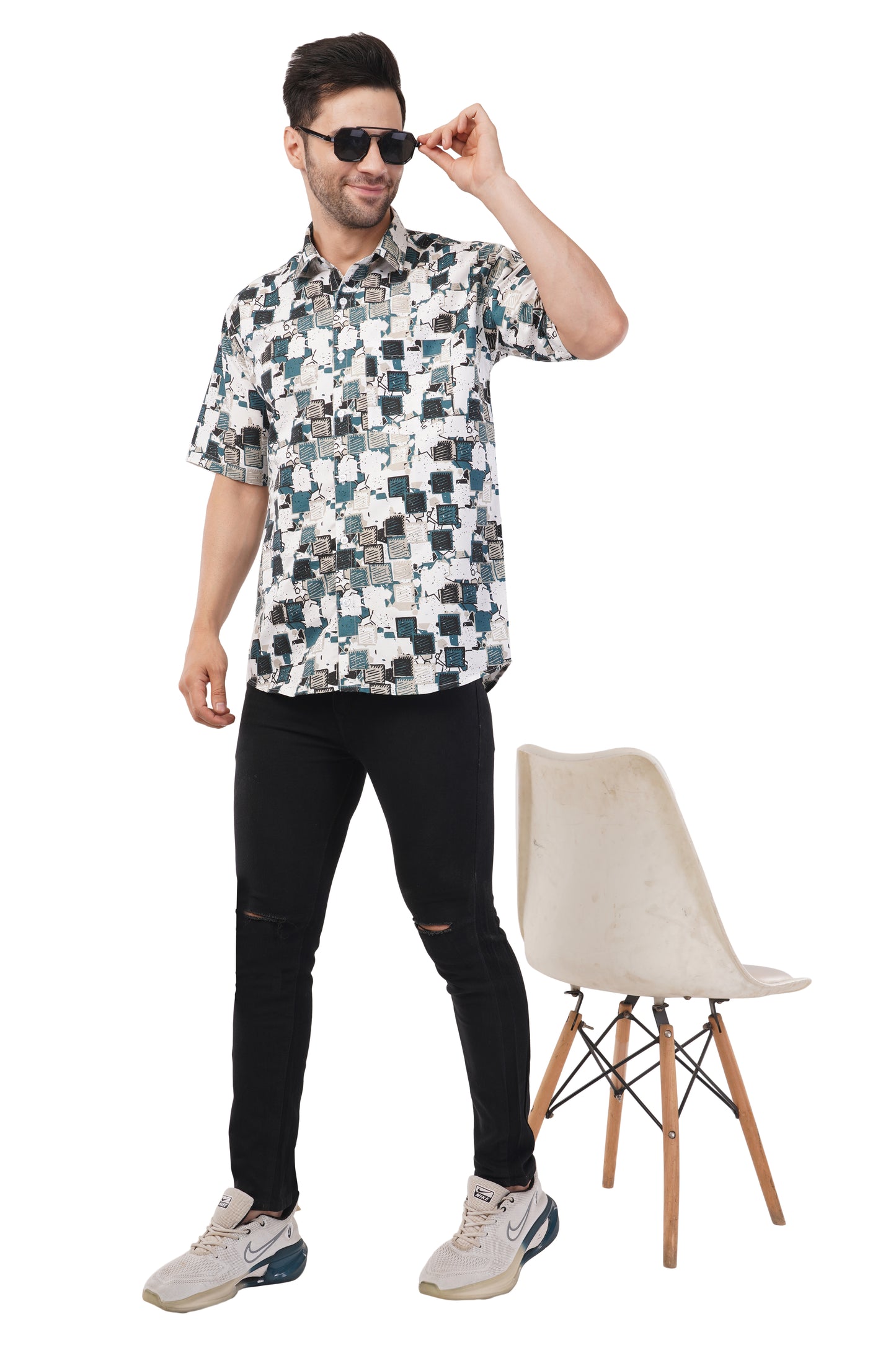 Men's Multi-Colour Printed Shirt