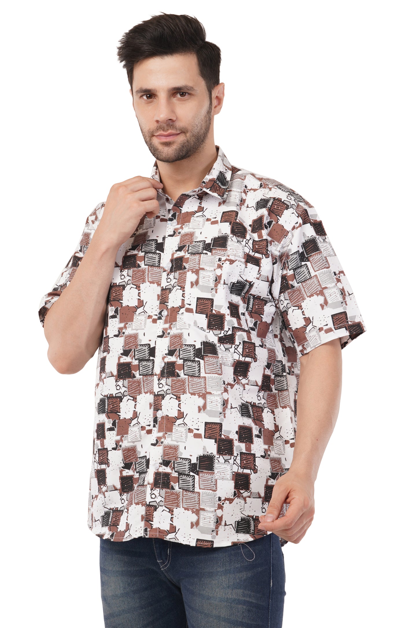 Men's Multi-Colour Printed Shirt