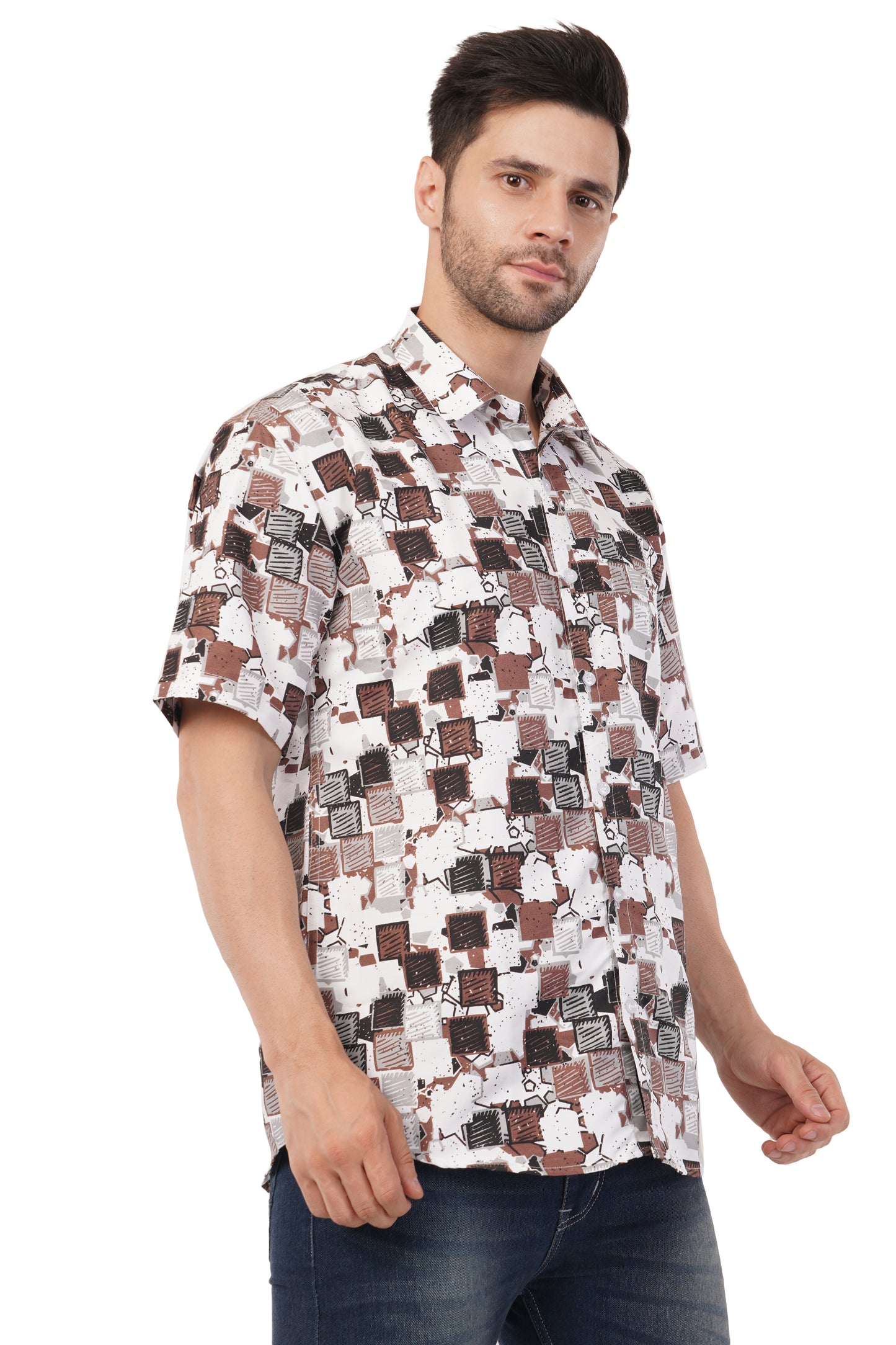 Men's Multi-Colour Printed Shirt