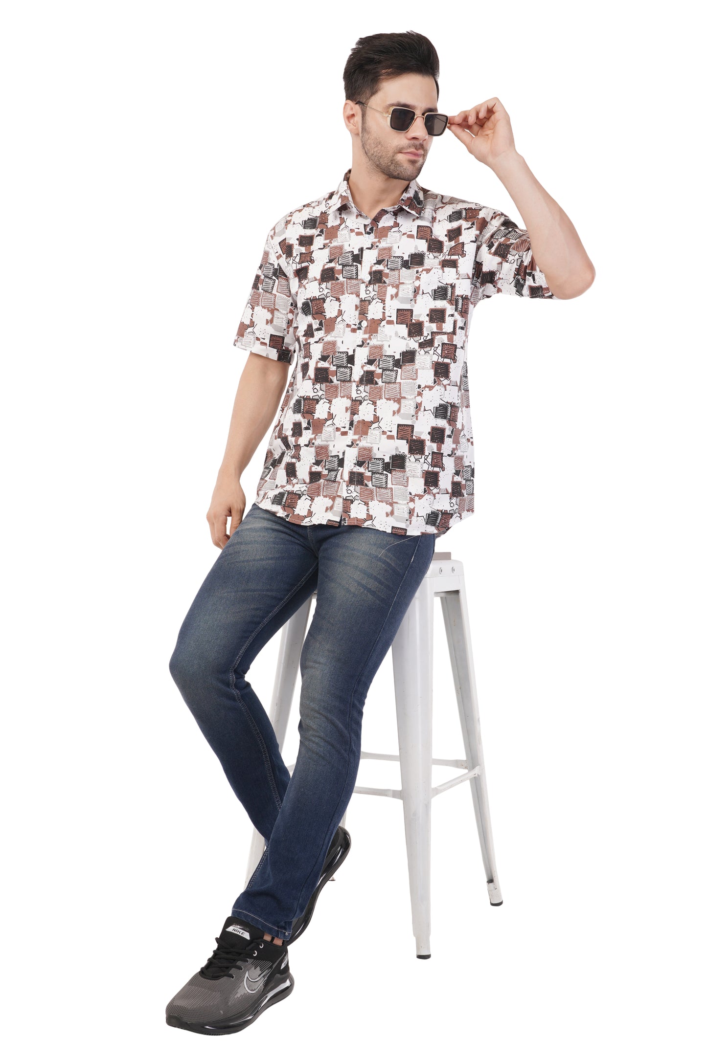 Men's Multi-Colour Printed Shirt