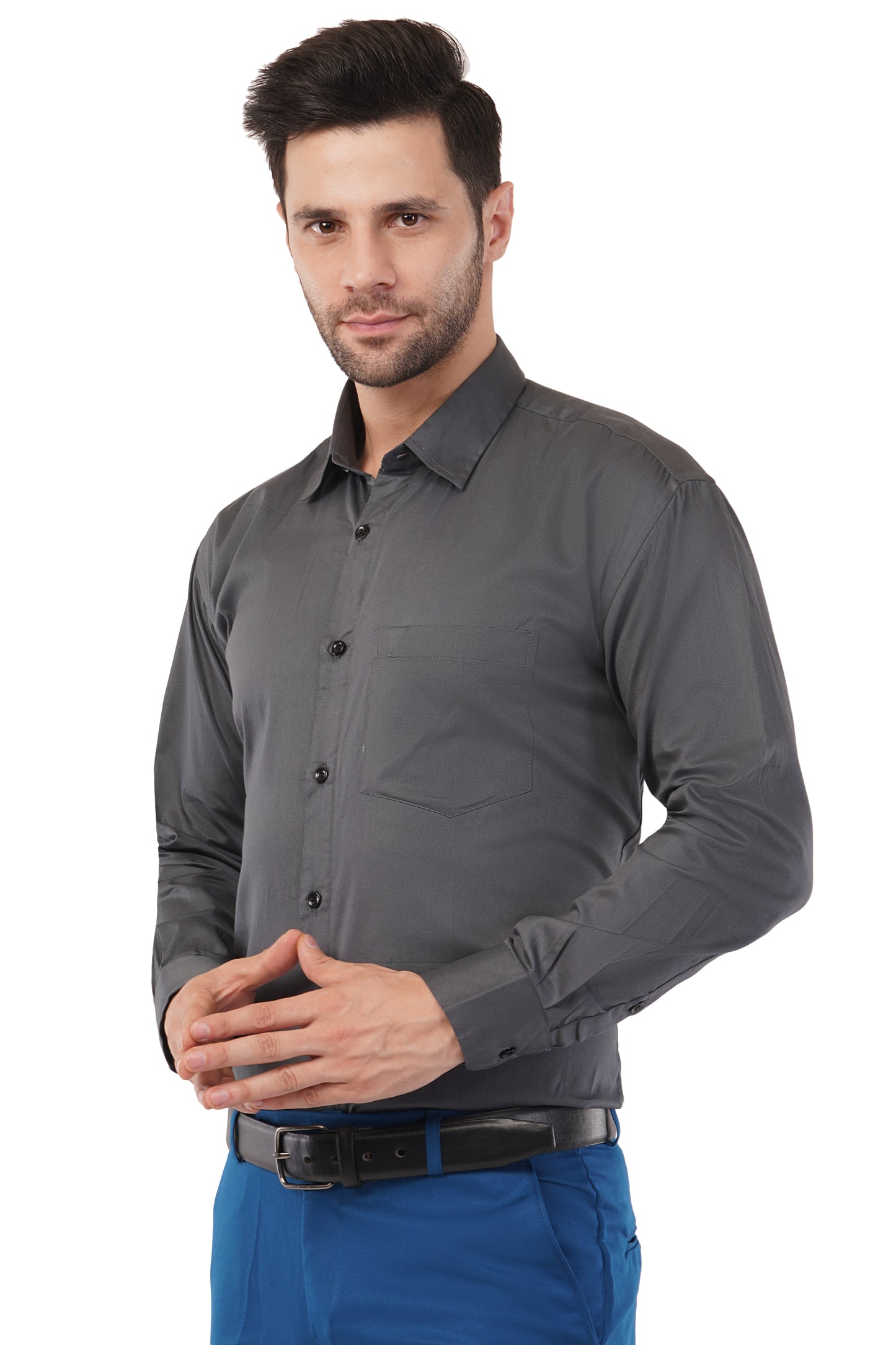 Men's solid formal shirt